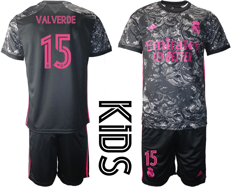 2021 Real Madrid away youth #15 soccer jerseys->youth soccer jersey->Youth Jersey